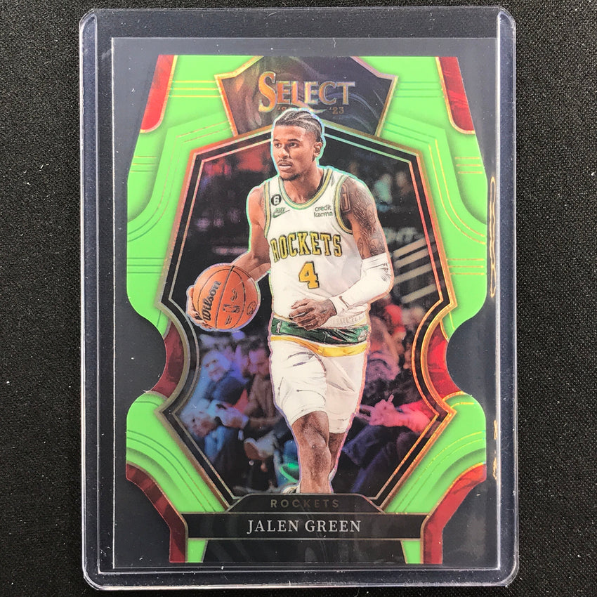 2022-23 Select Jalen Green Premier Level Light Green Die-cut 28/49