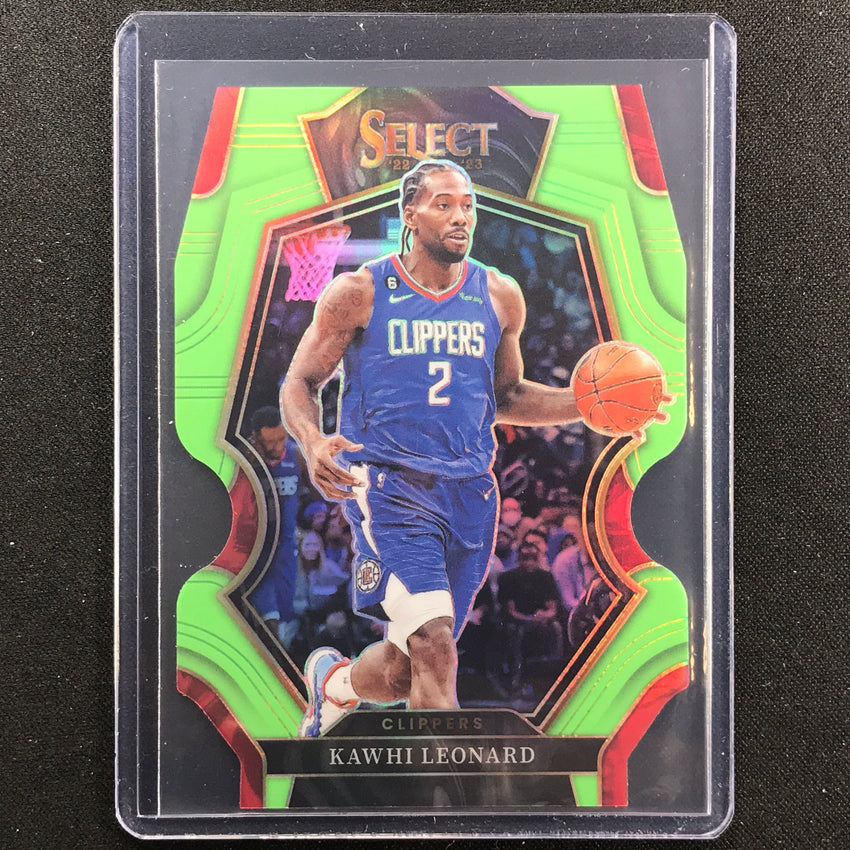 2022-23 Select Kawhi Leonard Premier Level Light Green Die-cut 11/49