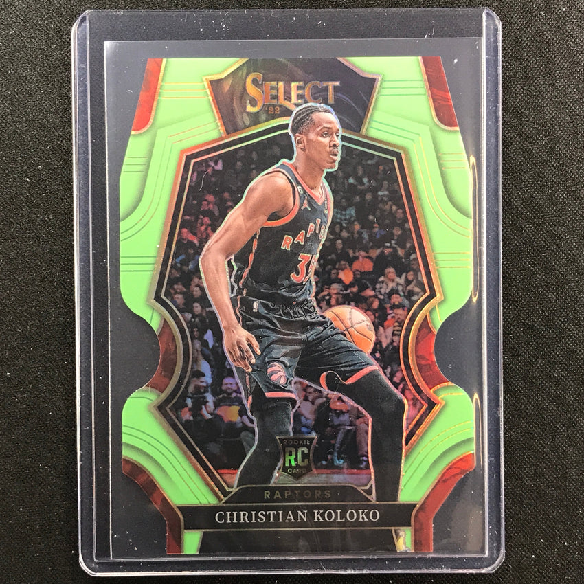 2022-23 Select Christian Koloko Premier Level Rookie Light Green Die-cut 47/49