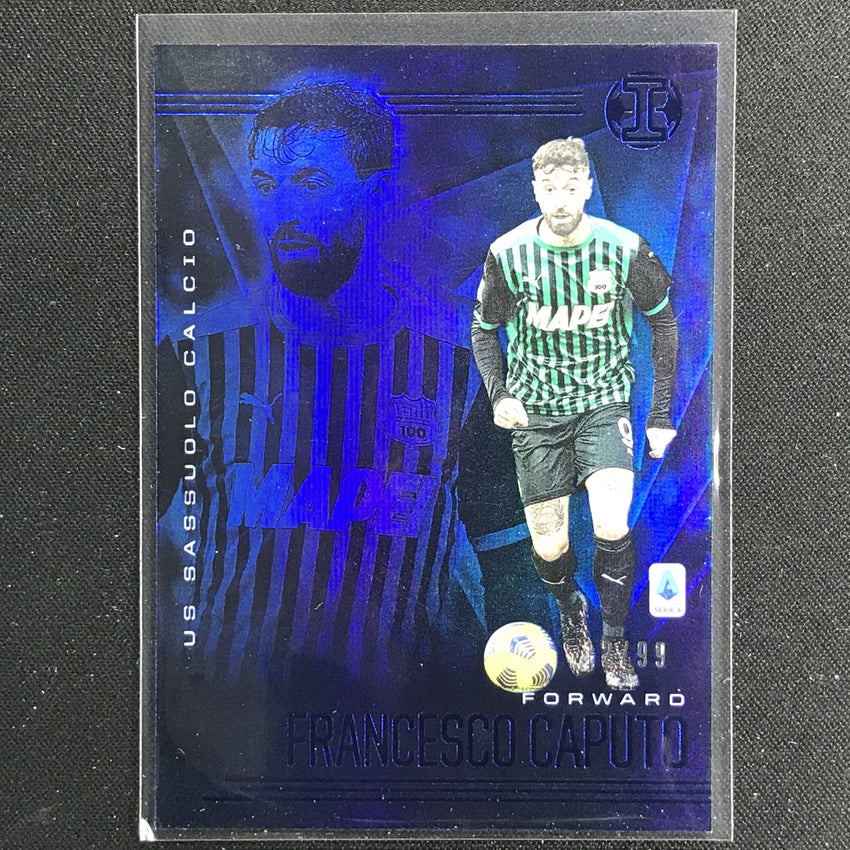 2020-21 Chronicles Serie A Francesco Caputo Illusions Blue 12/99