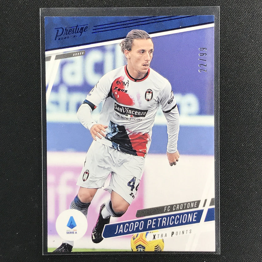 2020-21 Chronicles Serie A Jacopo Petriccione Prestige Blue 22/99