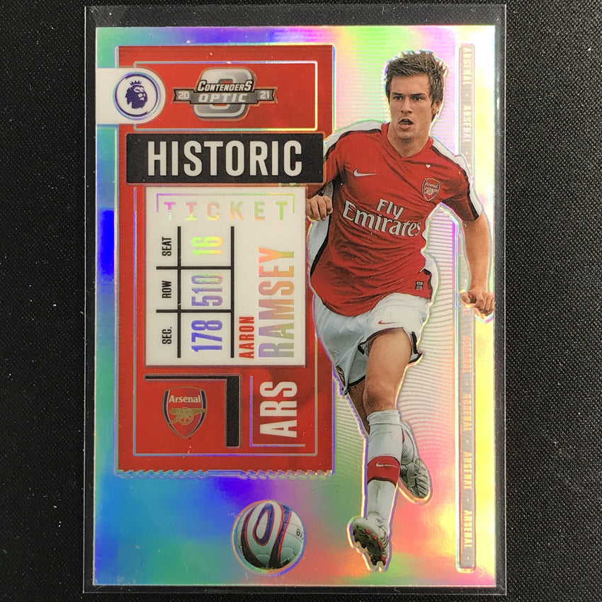 2020-21 Chronicles Epl Aaron Ramsey Contenders Optic Historic Ticket Silver No 5