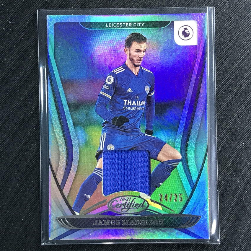2020-21 Chronicles Epl James Maddison Certified Memorabilia Jersey Silver 24/25