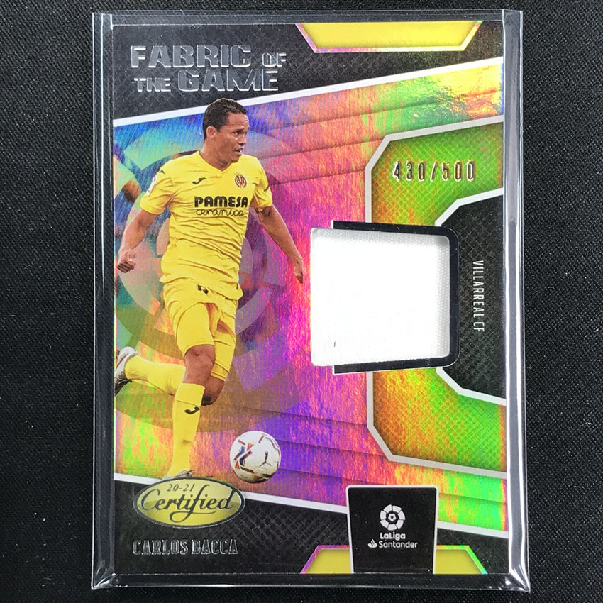 2020-21 Chronicles Laliga Carlos Bacca Certified Fabric Of Game Jersey 430/500
