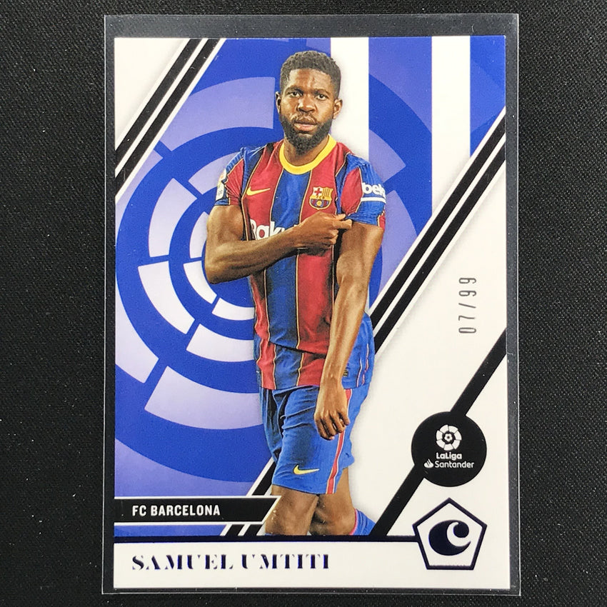 2020-21 Chronicles Laliga Samuel Umtiti Chronicles Base Set Blue 7/99