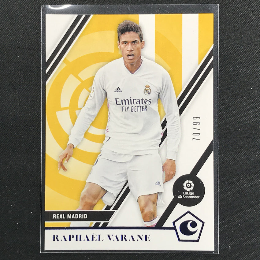 2020-21 Chronicles Laliga Raphael Varane Chronicles Base Set Blue 70/99
