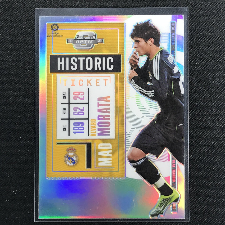 2020-21 Chronicles Laliga Alvaro Morata Contender Optic Historic Ticket Silver 2