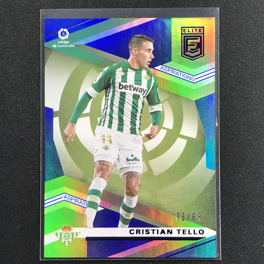 2020-21 Chronicles Laliga Cristian Tello Donruss Elite Aspirations Blue 73/88