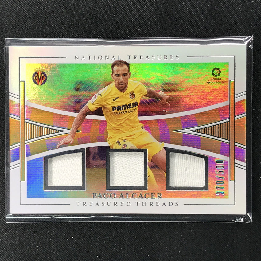 2020-21 Chronicles Laliga Paco Alcacer National Treasures Threads Jersey 270/500