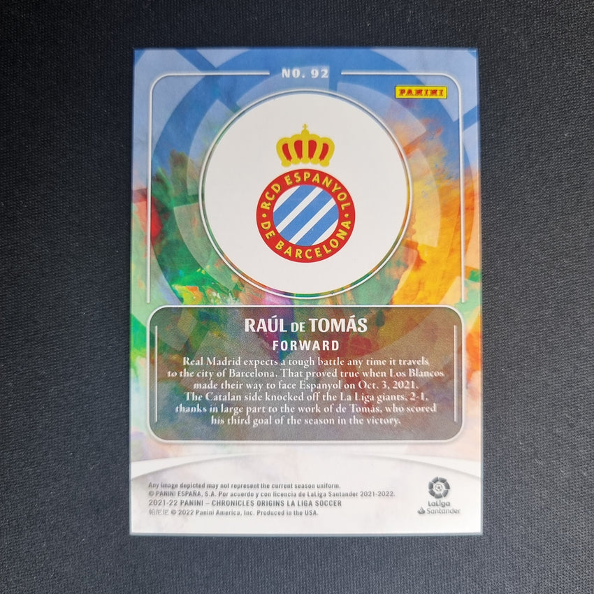 2021-22 Chronicles La Liga Raul De Tomas Origins Blue 66/99