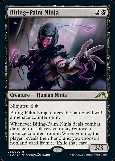 Biting-Palm Ninja 88/302 -  Kamigawa Neon Dynasty RARE