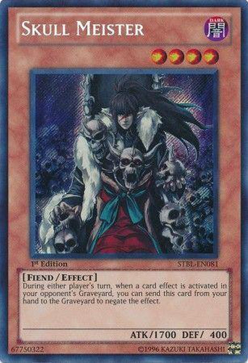 Skull Meister - STBL-EN081 - Secret Rare 1st Edition-Cherry Collectables