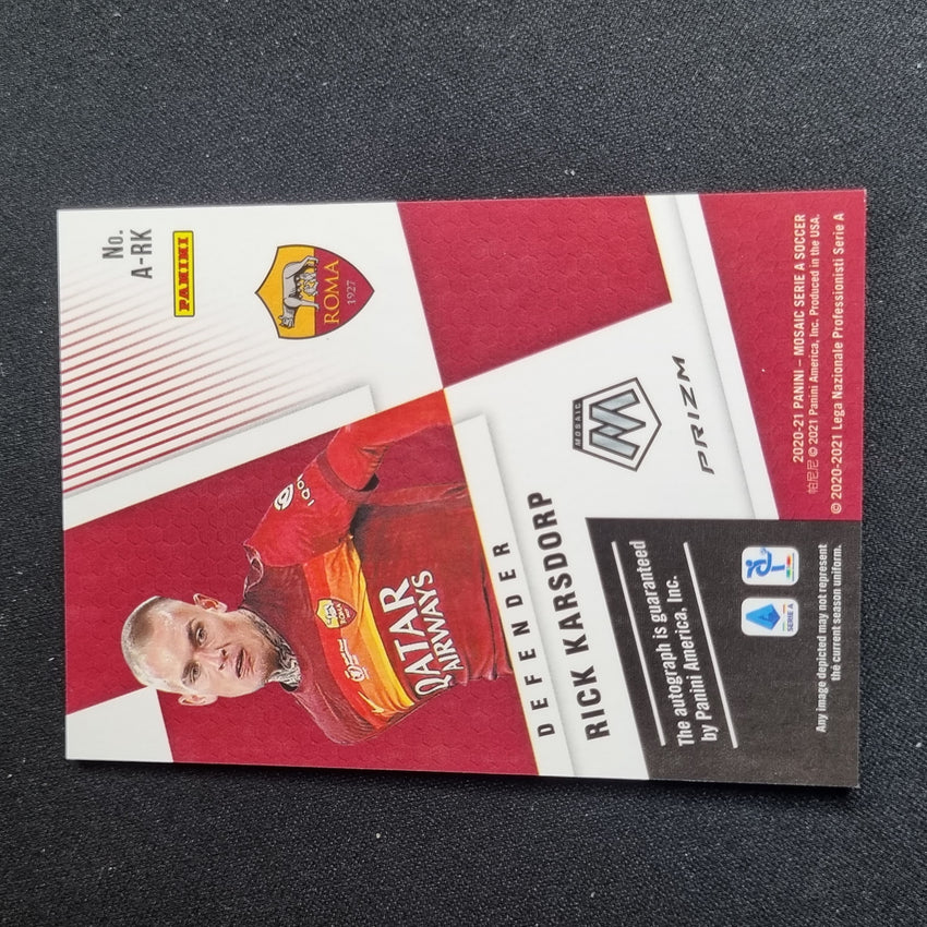 2020-21 Mosaic Serie A Rick Karsdorp Autographs No Rk