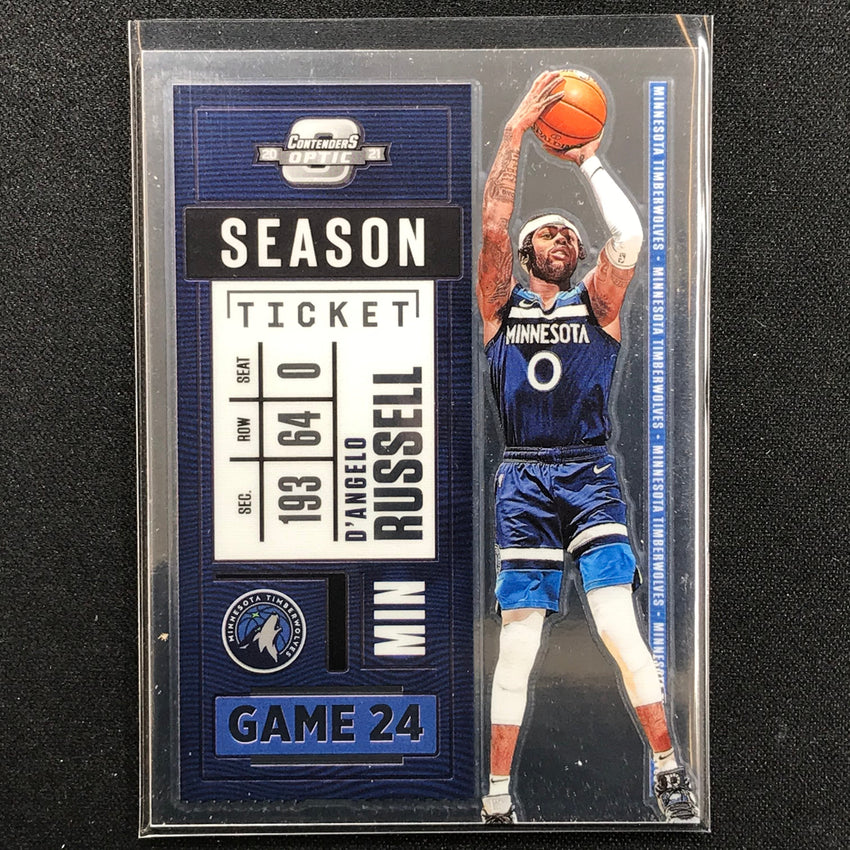 2020-21 Contenders Optic Dangelo Russell Season Ticket Base No 38