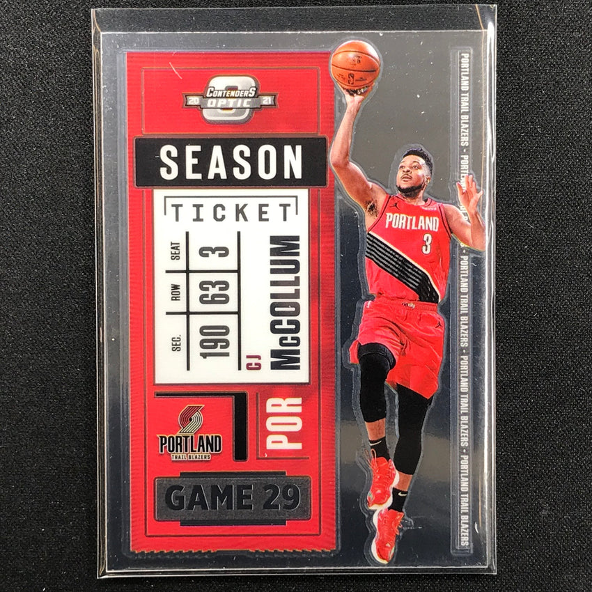 2020-21 Contenders Optic CJ MCCOLLUM Season Ticket Base #59
