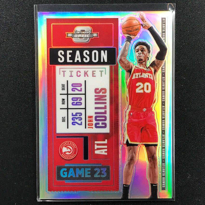 2020-21 Contenders Optic JOHN COLLINS Season Ticket Silver Prizm #63