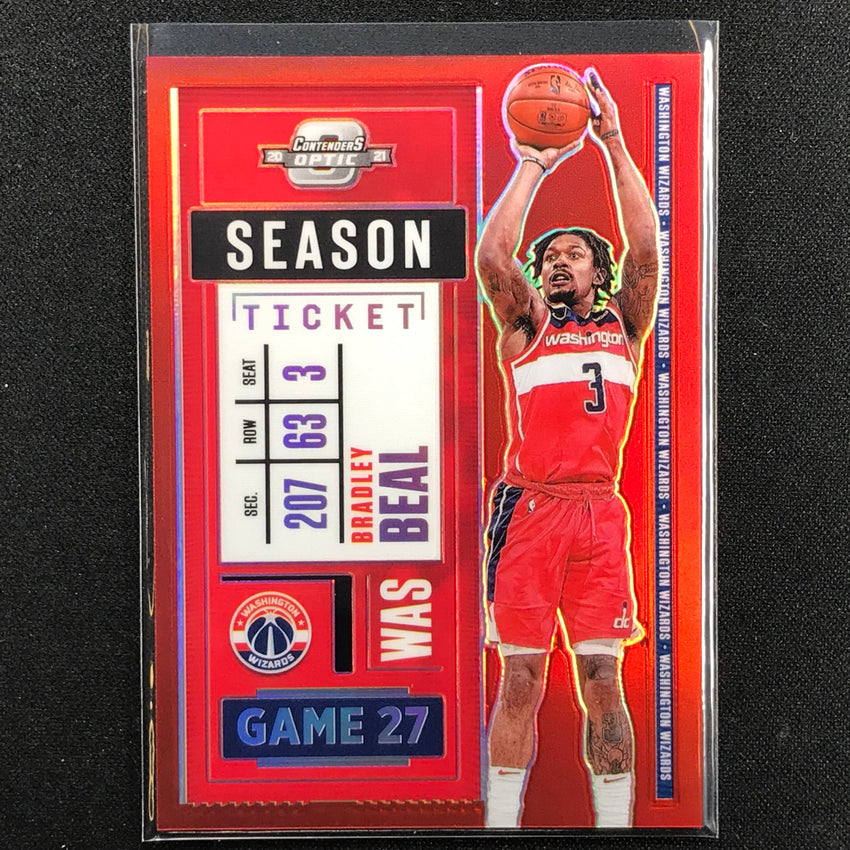 2020-21 Contenders Optic BRADLEY BEAL Season Ticket Red #18