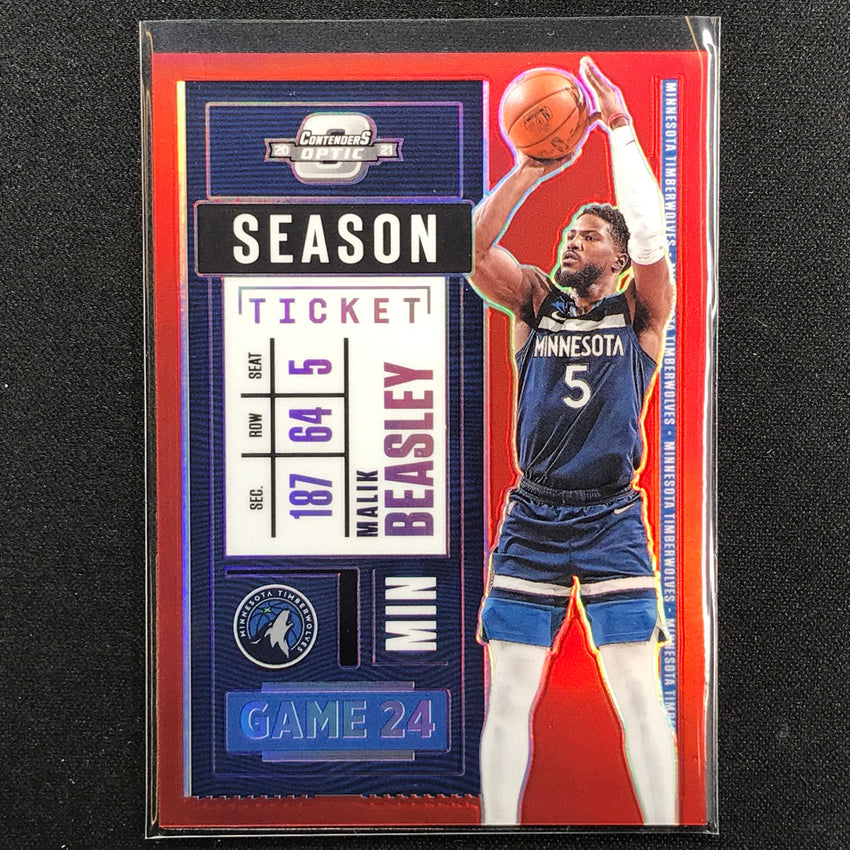 2020-21 Contenders Optic MALIK BEASLEY Season Ticket Red #33