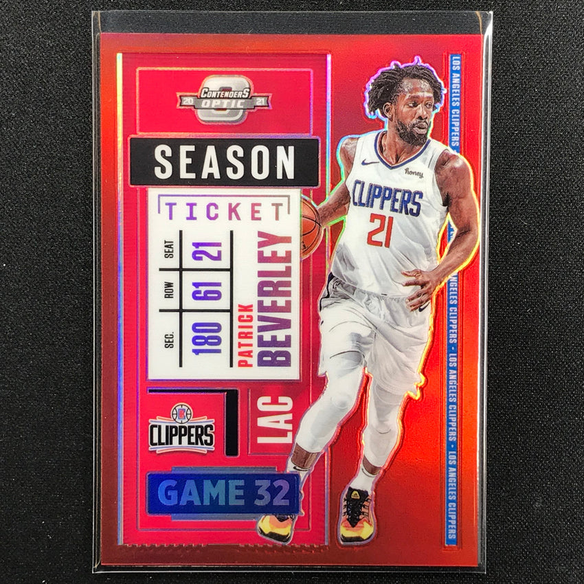 2020-21 Contenders Optic PATRICK BEVERLEY Season Ticket Red #34