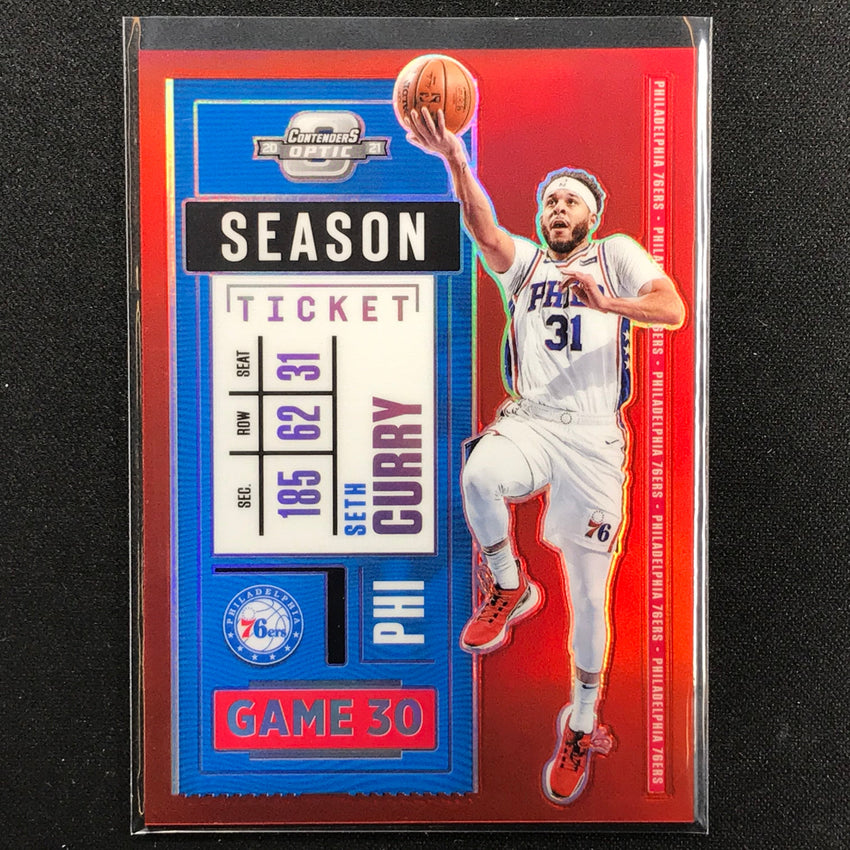 2020-21 Contenders Optic SETH CURRY Season Ticket Red #64