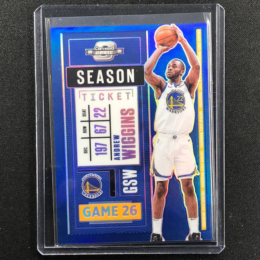 2020-21 Contenders Optic Andrew Wiggins Season Ticket Blue 93/99
