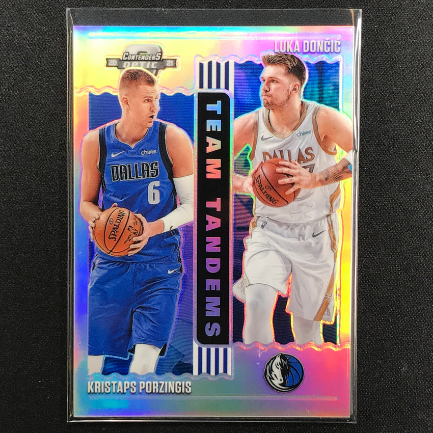2020-21 Contenders Optic LUKA DONCIC KRISTAPS PORZINGIS Team Tandems Silver #2
