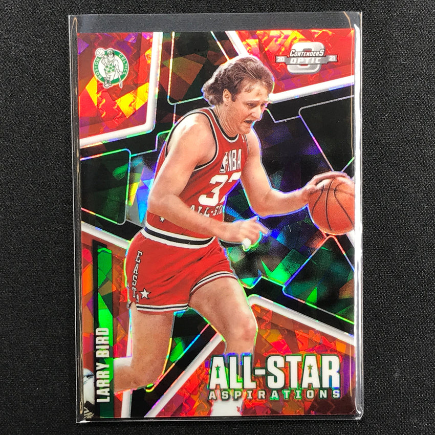 2020-21 Contenders Optic Larry Bird All-star Aspirations Red Cracked Ice No 20