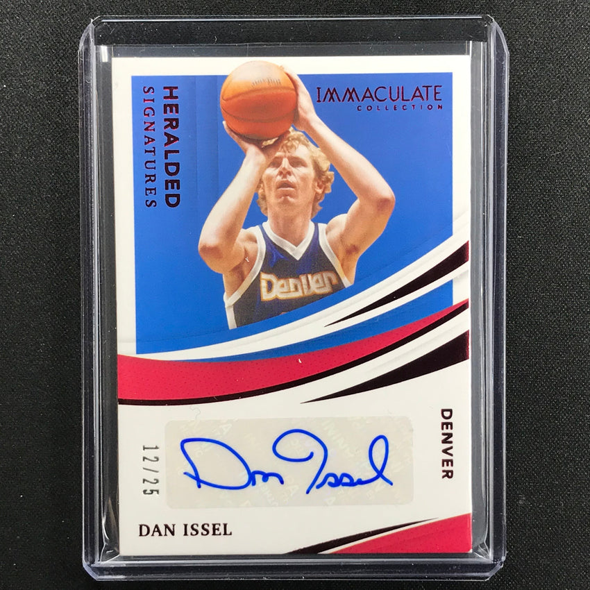2020-21 Immaculate Dan Issel Heralded Signatures Auto Red 12/25