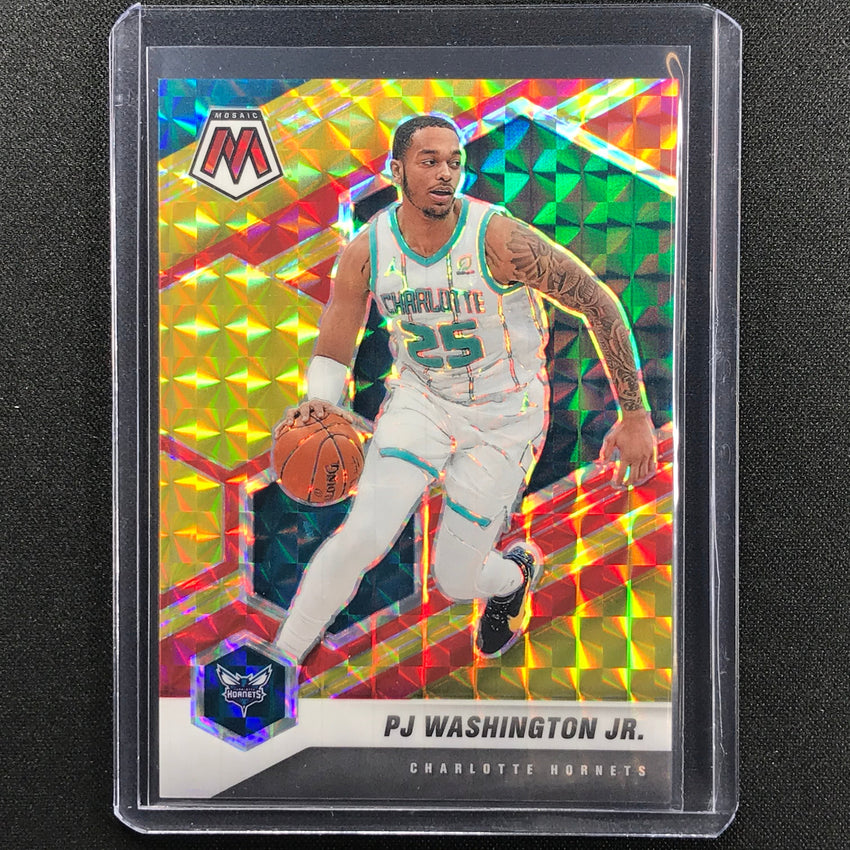 2020-21 Mosaic Pj Washington Jr. Choice Fusion Red And Yellow 81/88