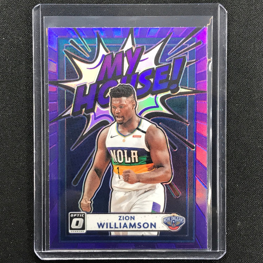 2020-21 Donruss Optic Zion Williamson My House Purple No 18