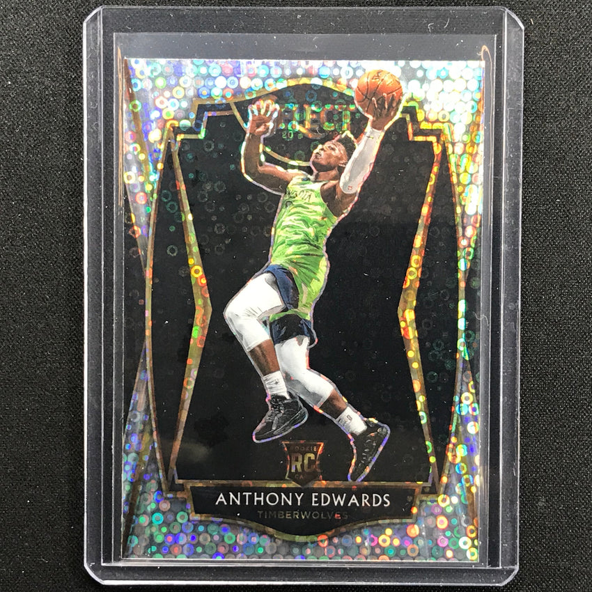 2020-21 Select Anthony Edwards Premier Level Rookie Silver Disco No 169