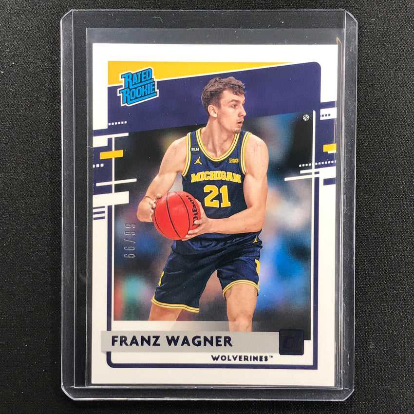 2021 Chronicles Draft Picks Franz Wagner Donruss Rated Rookie Blue 66/99