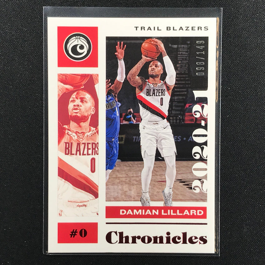 2020-21 Chronicles Damian Lillard Chronicles Base Red 98/149
