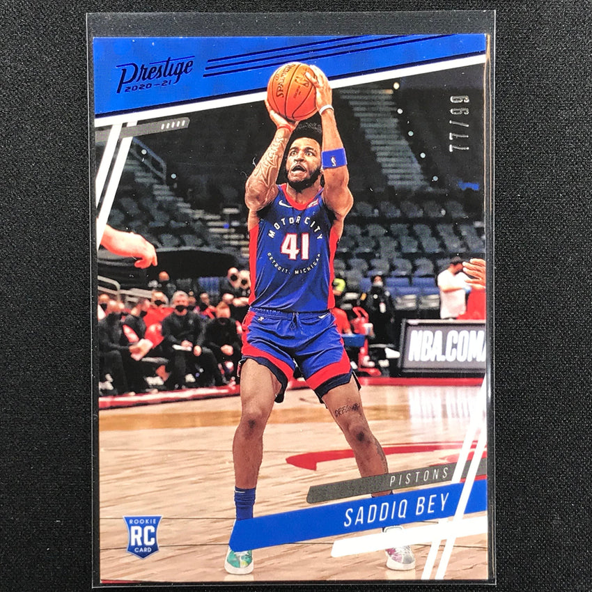 2020-21 Chronicles Saddiq Bey Prestige Rookie Blue 77/99