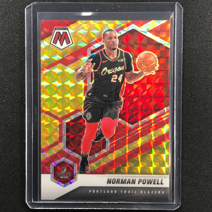2020-21 Mosaic Norman Powell Choice Fusion Red And Yellow 44/88