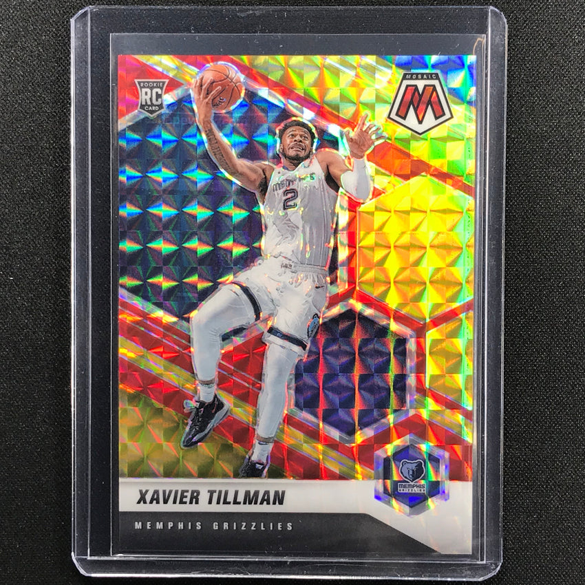 2020-21 Mosaic Xavier Tillman Choice Fusion Red And Yellow Rookie 54/88