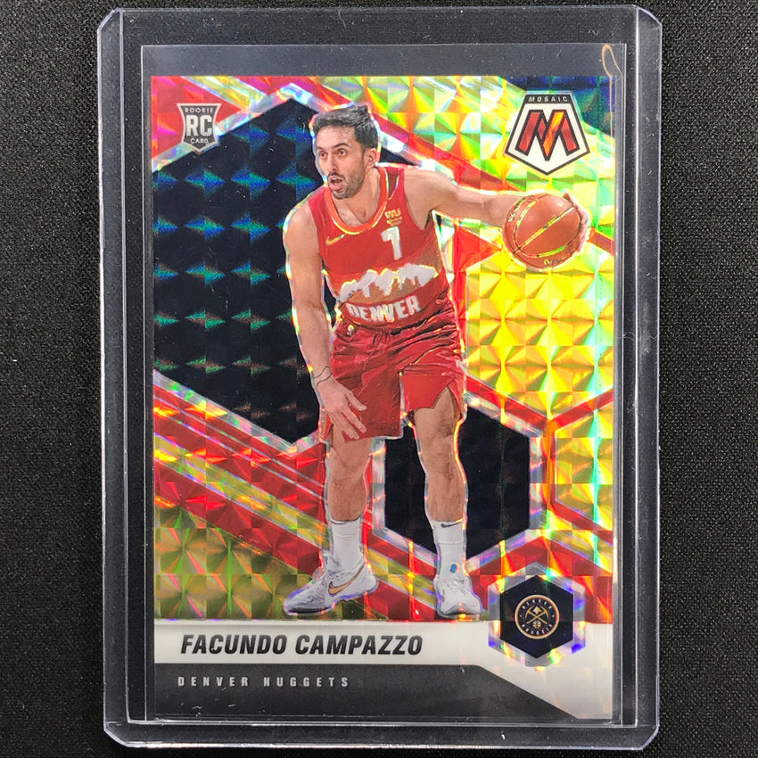 2020-21 Mosaic Facundo Campazzo Choice Fusion Red And Yellow Rookie 72/88