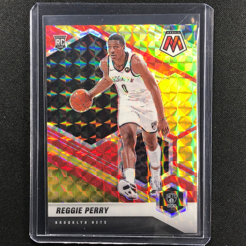 2020-21 Mosaic Reggie Perry Choice Fusion Red And Yellow Rookie 66/88