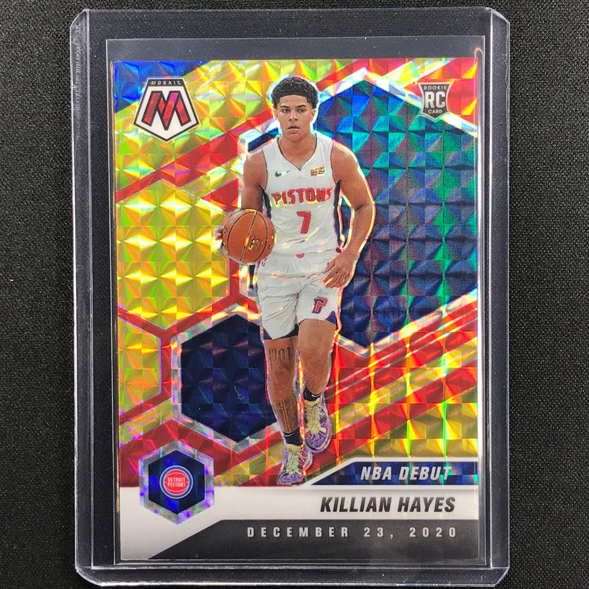 2020-21 Mosaic Killian Hayes Choice Fusion Red And Yellow Debut Rookie 43/88