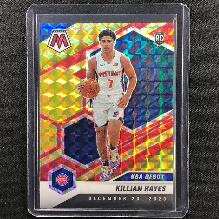 2020-21 Mosaic Killian Hayes Choice Fusion Red And Yellow Debut Rookie 69/88