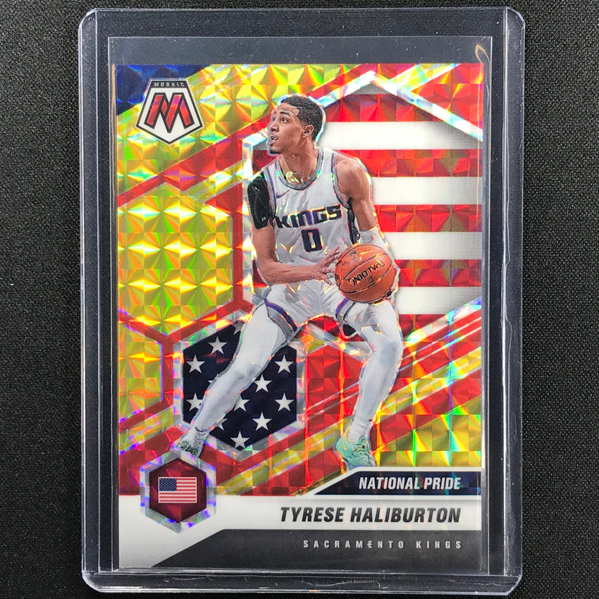2020-21 Mosaic Tyrese Haliburton Choice Fusion Red And Yellow National Pride 50/88