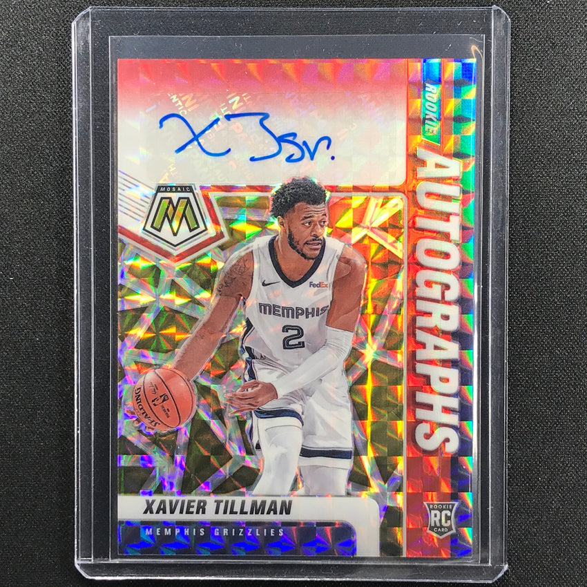 2020-21 Mosaic Xavier Tillman Choice Fusion Red And Yellow Rookie Auto No Xat