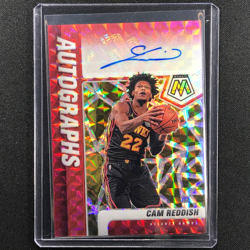 2020-21 Mosaic Cam Reddish Choice Fusion Red And Yellow Auto No Cam
