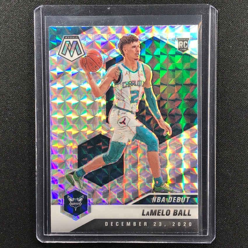 2020-21 Mosaic Lamelo Ball Nba Debut Rookie Mosaic Silver No 262
