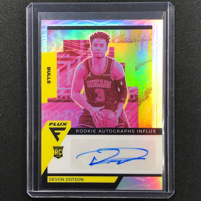 2020-21 Flux Devon Dotson Rookie Autographs Influx Silver Prizm No Ddo