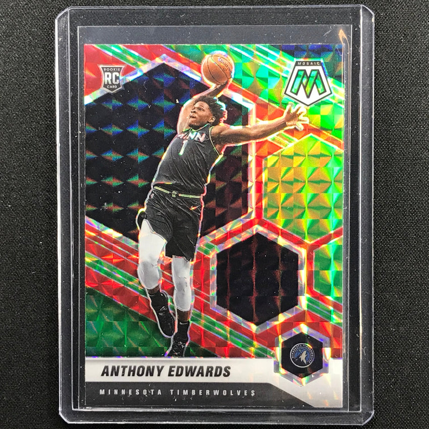 2020-21 Mosaic Anthony Edwards Choice Red Green Rookie No 201
