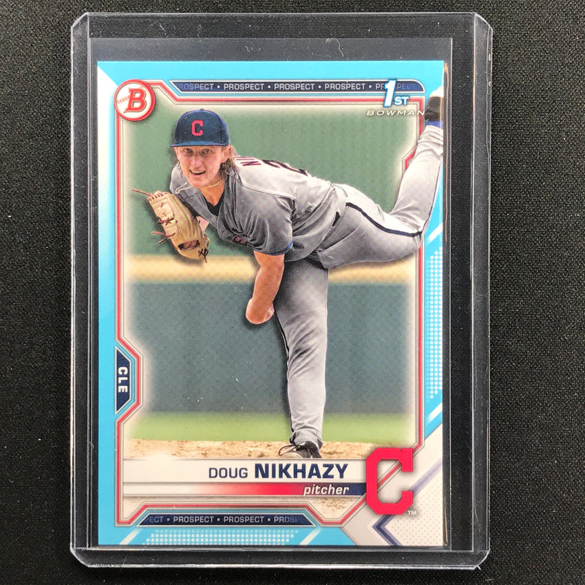 2021 Bowman Draft Doug Nikhazy Paper Prospect 1st Bowman Sky Blue 83/499