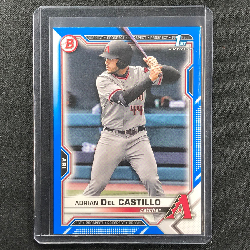 2021 Bowman Draft Adrian Del Castillo Paper Prospect 1st Bowman Blue 79/150