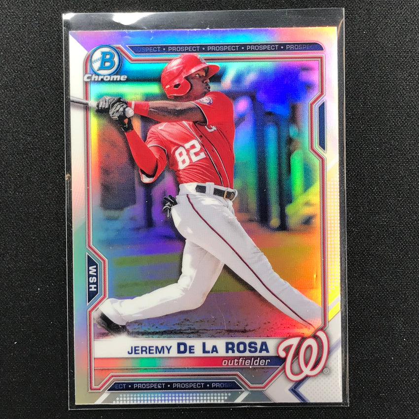 2021 Bowman Draft JEREMY DE LA ROSA Chrome Prospect Refractor #2