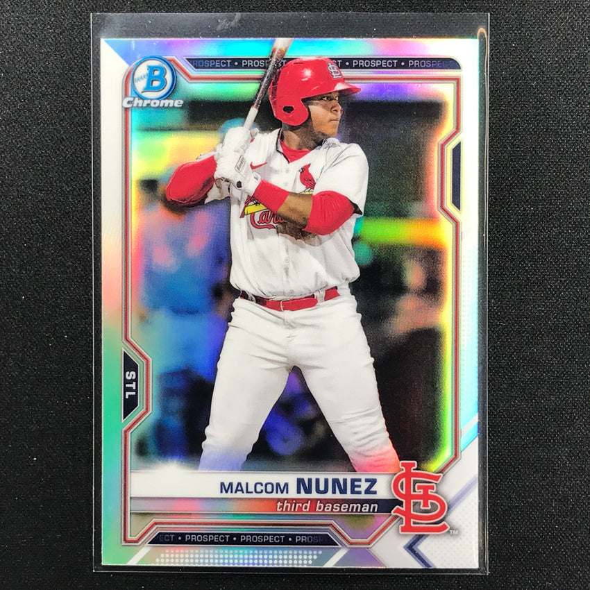 2021 Bowman Draft MALCOM NUNEZ Chrome Prospect Refractor #56